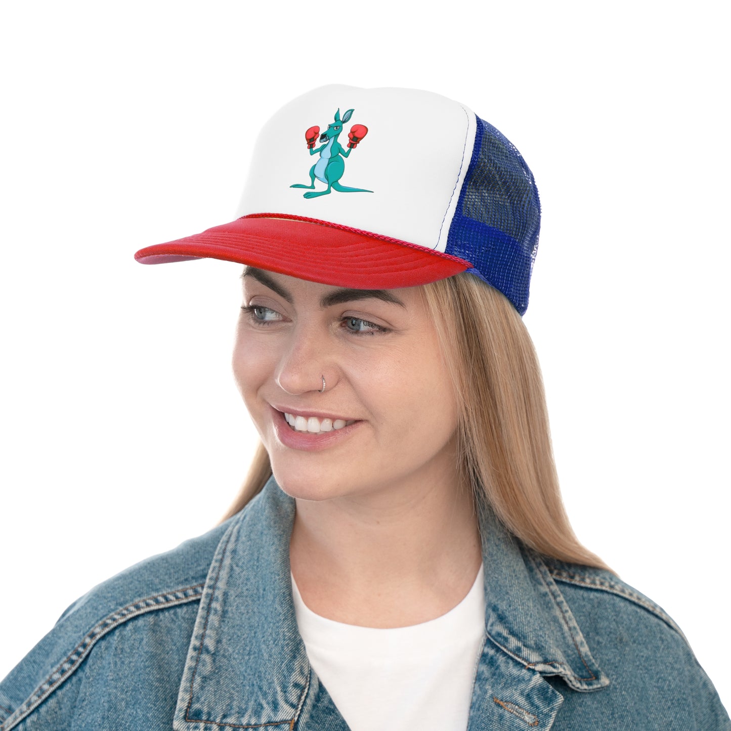 Ozi Boxing Kangaroo Trucker Caps - Teal