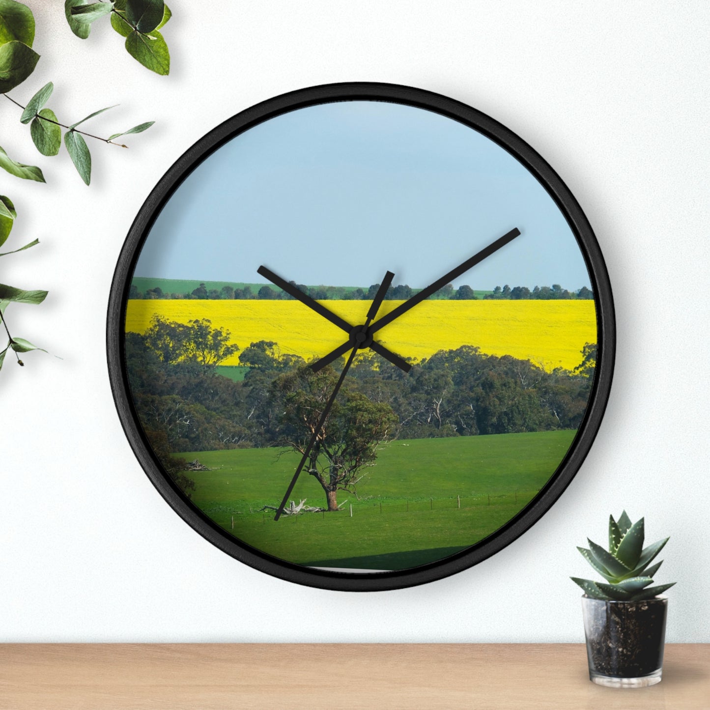 Ozi Pix Wall Clock - Canola Fields