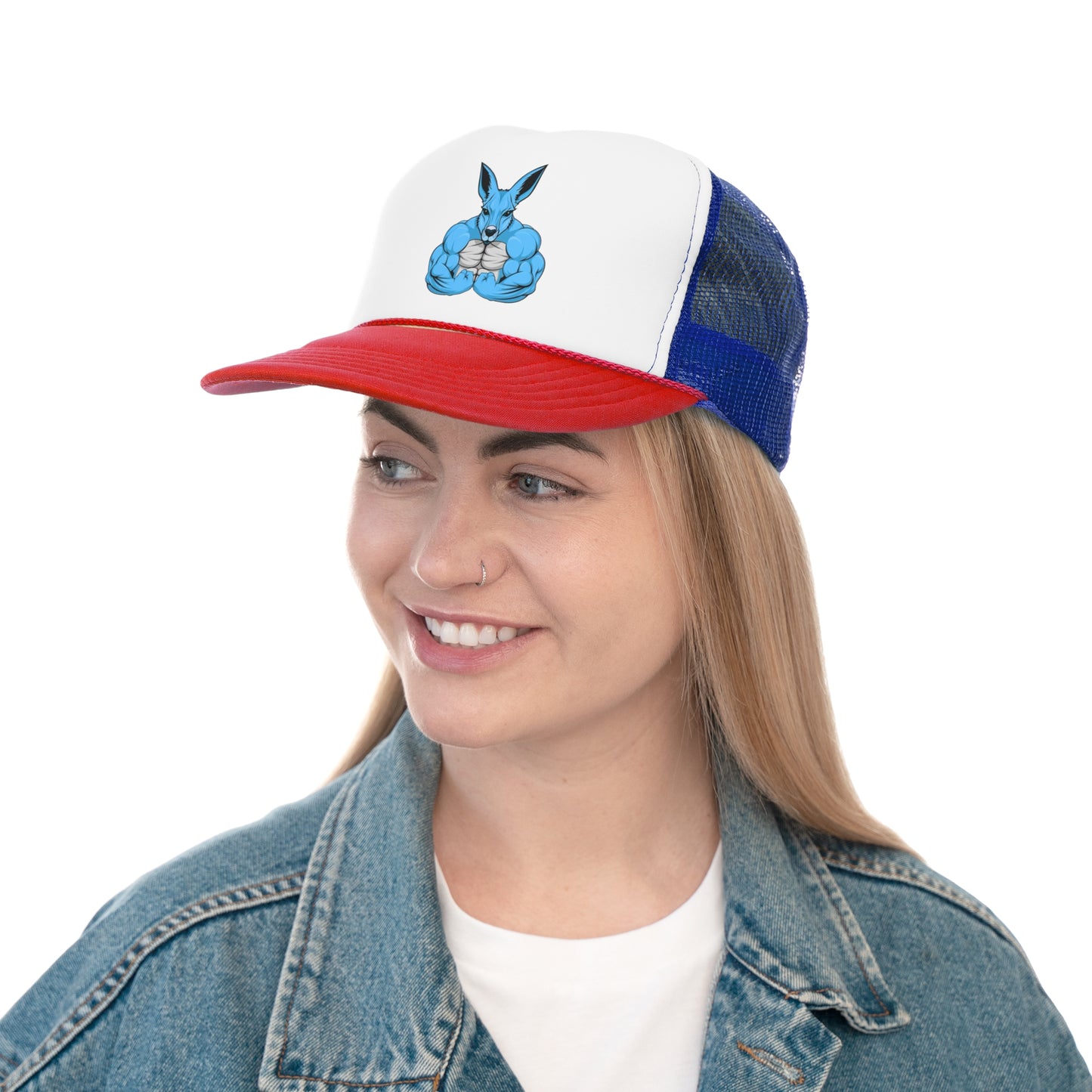 Ozi Grunt Kangaroo Trucker Caps - Blue