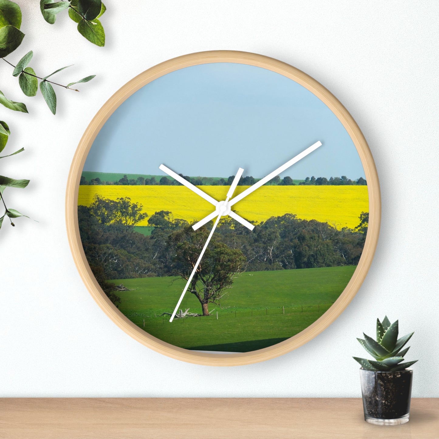 Ozi Pix Wall Clock - Canola Fields