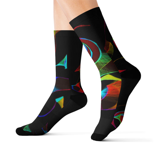 Ozi Sublimation Socks With Hand Drawn Art