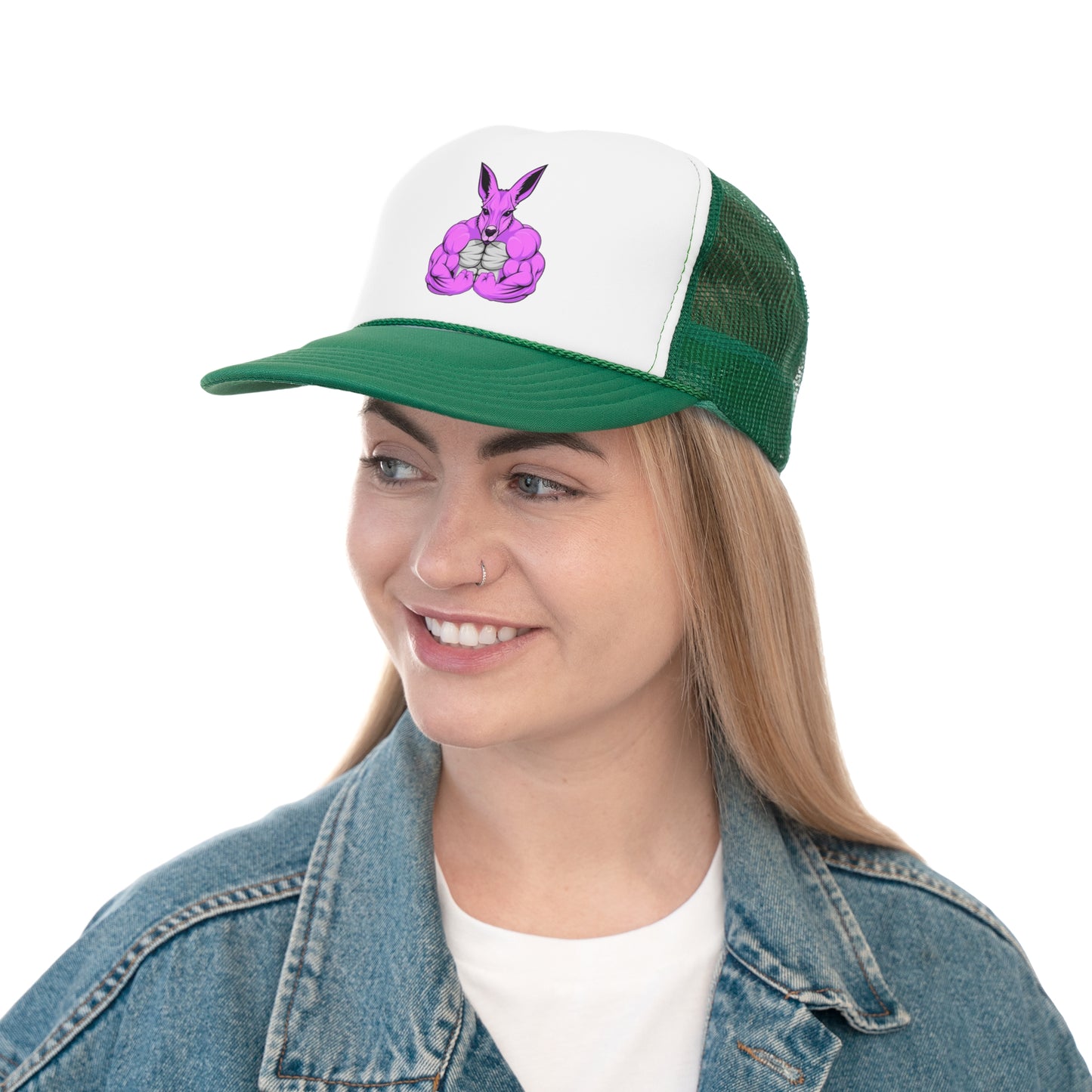 Ozi Grunt Kangaroo Trucker Caps - Pink