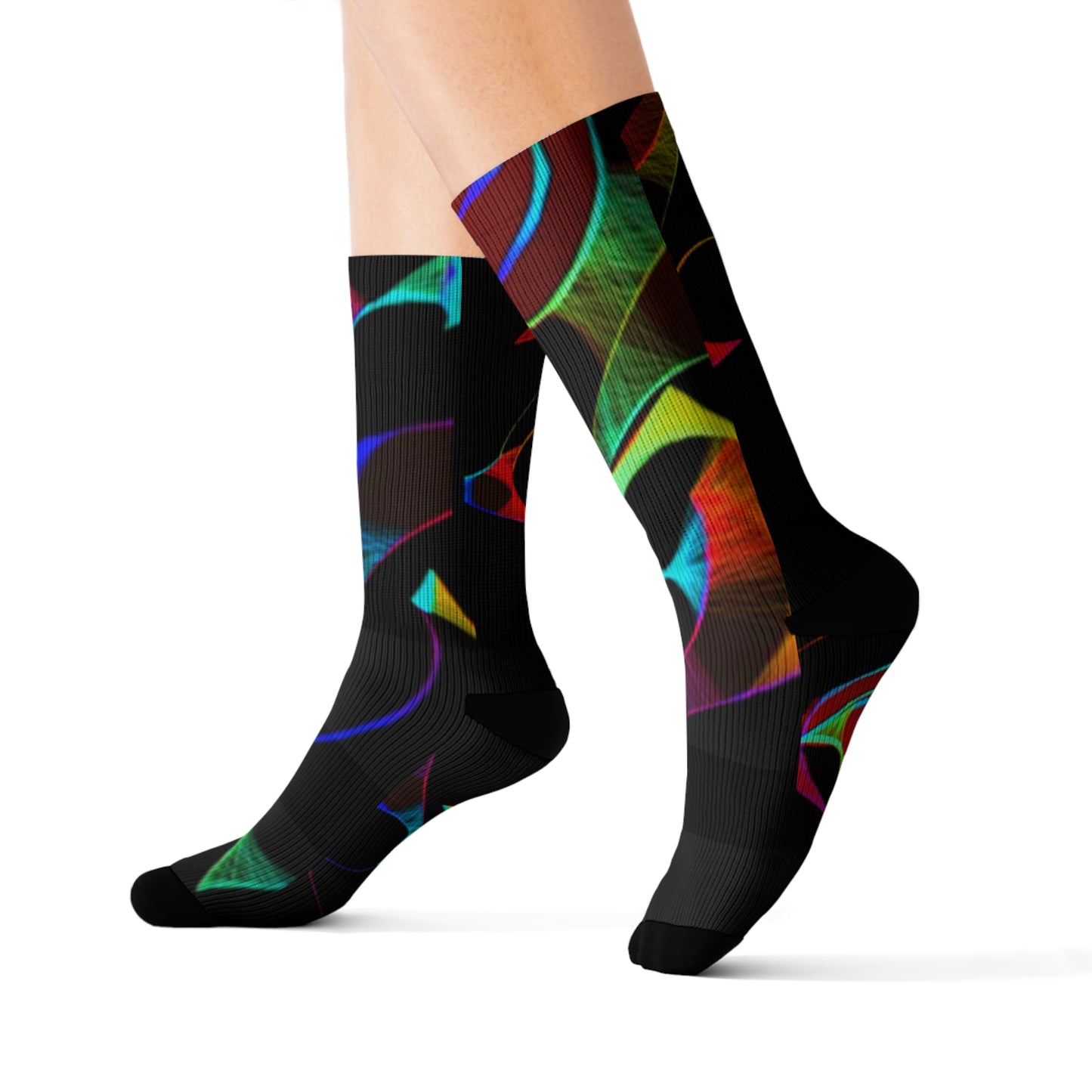 Ozi Sublimation Socks With Hand Drawn Art