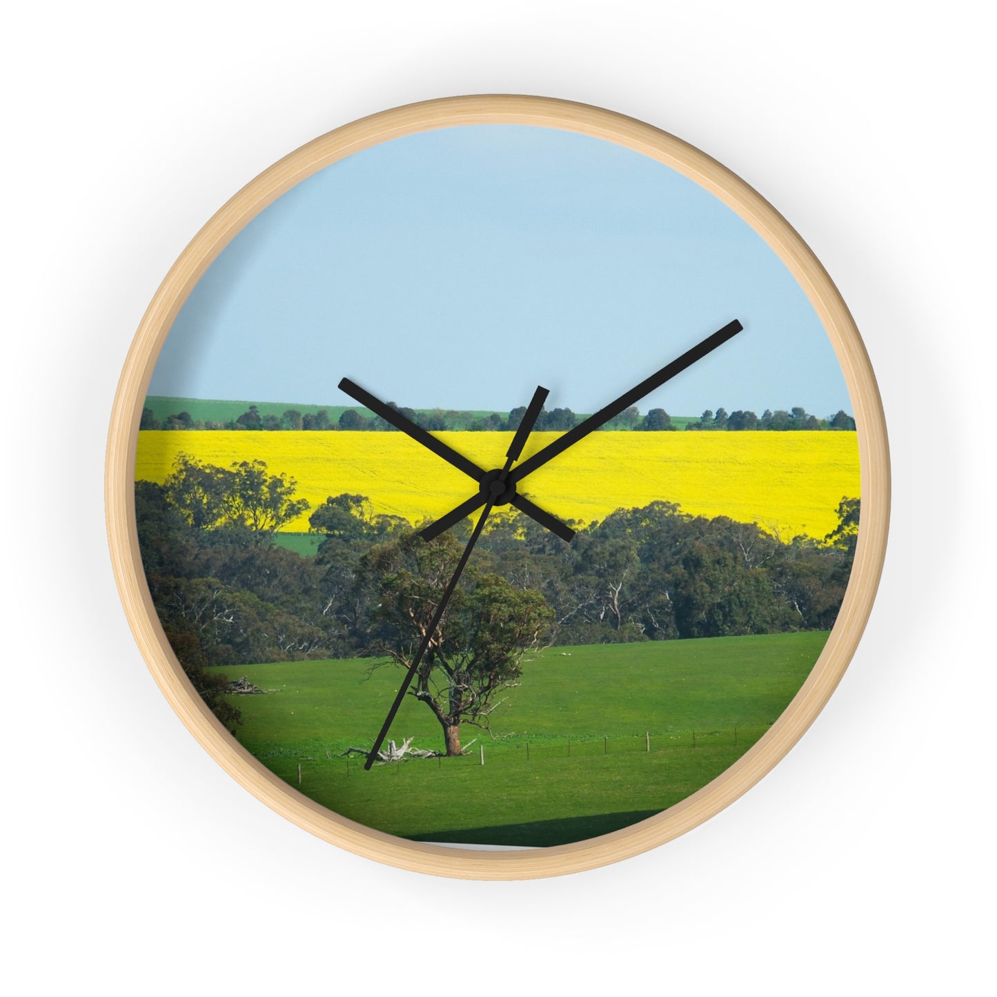 Ozi Pix Wall Clock - Canola Fields