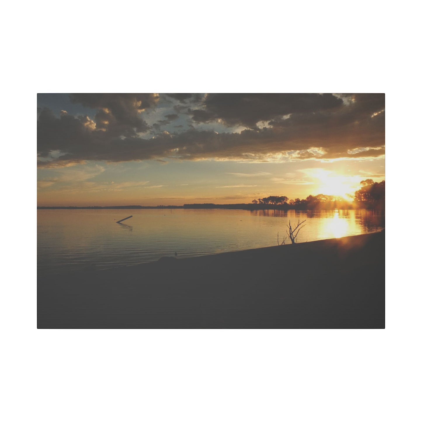 Pix By Ozi  "lake Colac Sunset"  Victoria Australia printed on Canvas