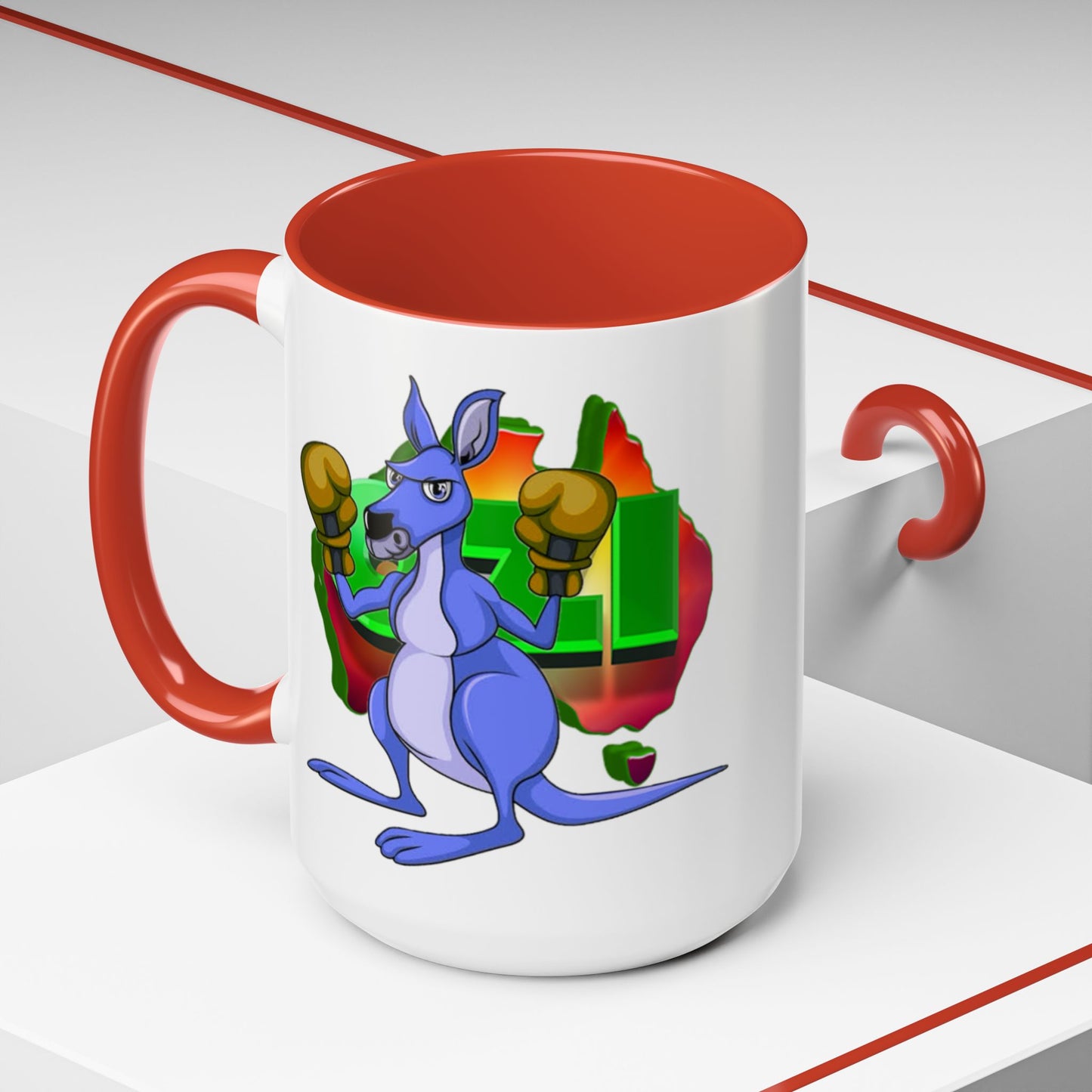 Ozi Mugs  - Blue Kangaroo