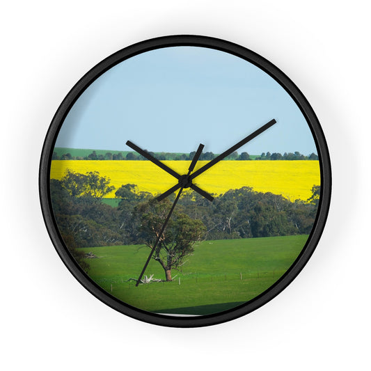 Ozi Pix Wall Clock - Canola Fields