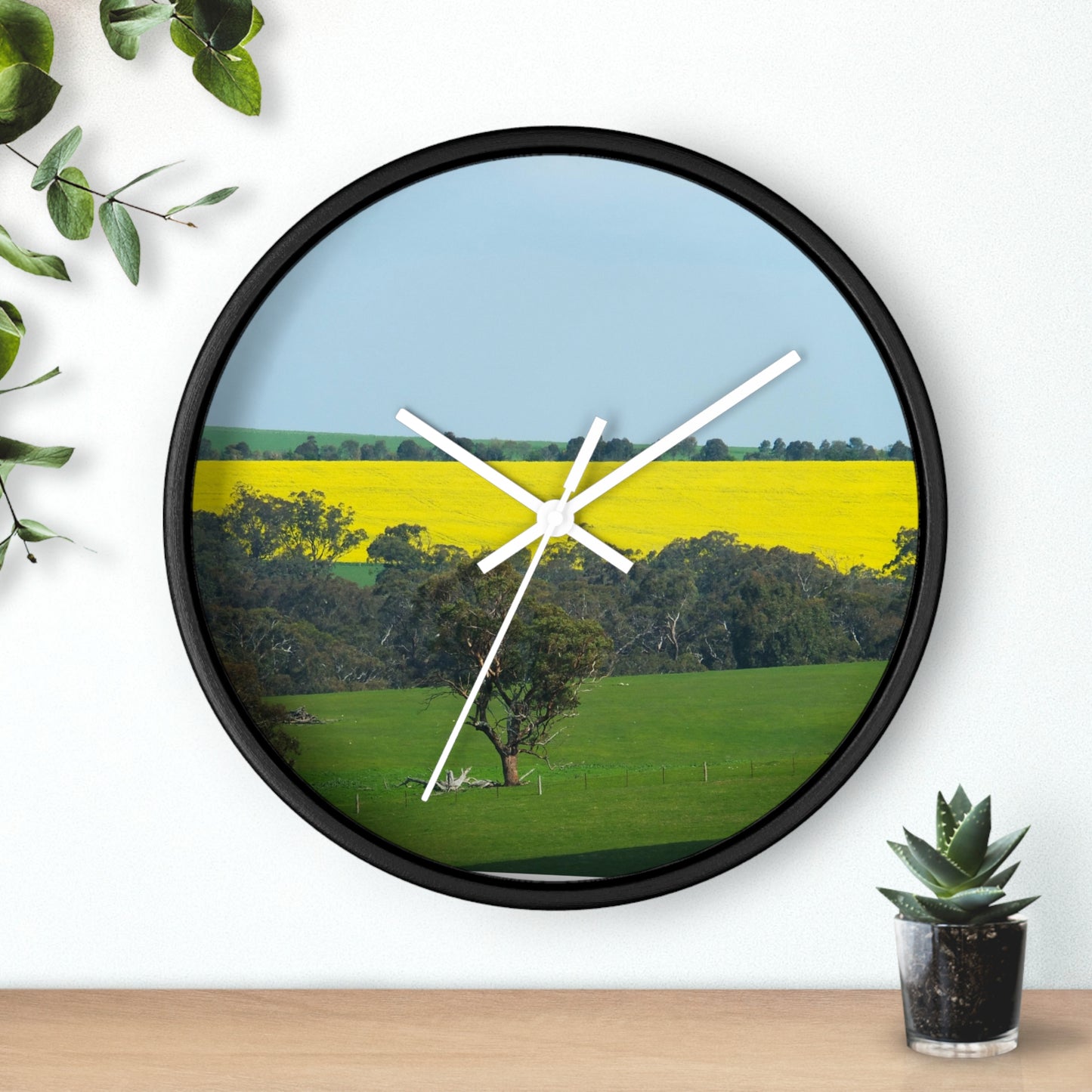 Ozi Pix Wall Clock - Canola Fields