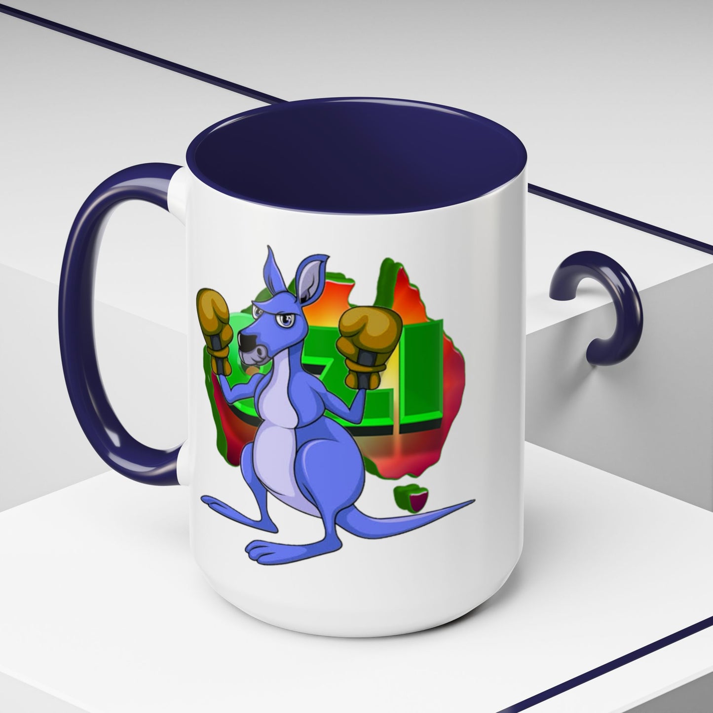 Ozi Mugs  - Blue Kangaroo