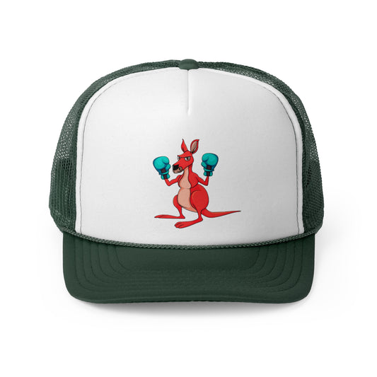 Ozi Boxing Kangaroo Trucker Caps - Red