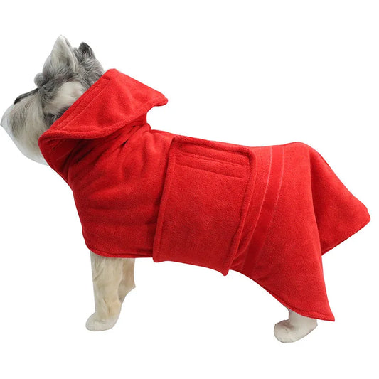 Dog Bathrobe Towel Bath Robe Pet Bathrobe Drying Coat Absorbent Towel for Large Medium Small Dog Super Fast Dry Soft Adjustable