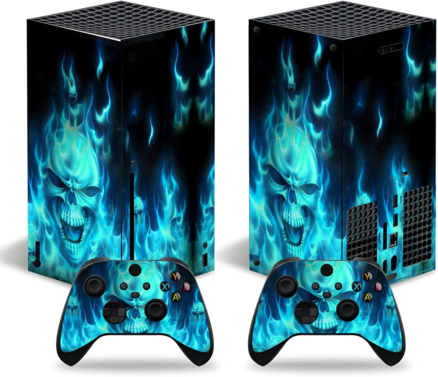 Mcbazel Skin Stickers for Xbox Series X, Full Body Protective Vinyl Skin Decal Cover for Xbox Series X Console and Controllers - Skull