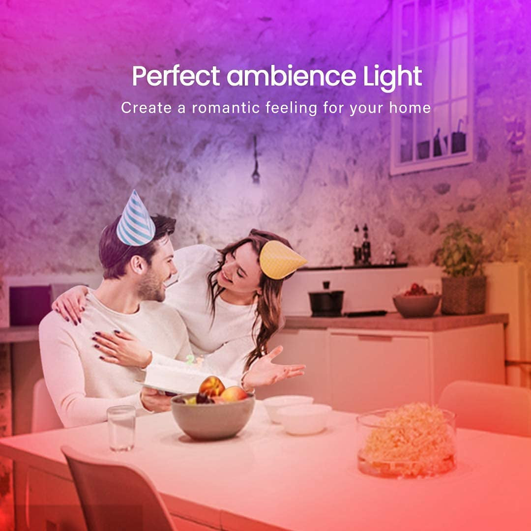 GUPUP 50 FT LED Strip Lights,Bluetooth LED Lights for Bedroom, Color Changing Light Strip with Music Sync, Phone Controller and IR Remote(App+Remote +Mic).