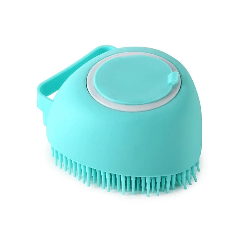 Dog Cat Bath Brush Soft Safe Silicone with Shampoo Box Pet Bathroom Massage Gloves Dog Cat Cleaning Grooming Tools Pet Supplies