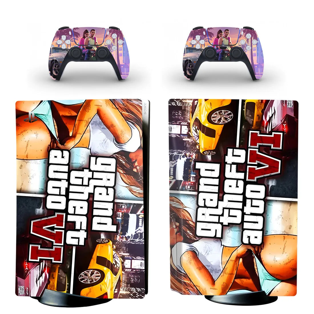 Grand Theft Auto VI GTA 6 PS5 Disc Skin Sticker Protector Decal Cover for Console Controller PS5 Disk Skin Sticker Vinyl